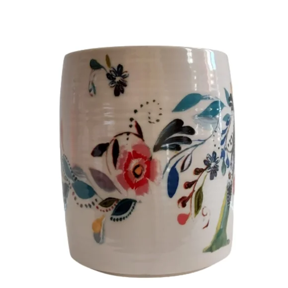 Anthropologie Starla M. Halfman "A" Initial Mug Floral Bouquet - Picture 4 of 6